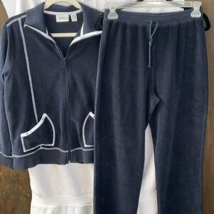 Chico's Dark Blue and White Tracksuit